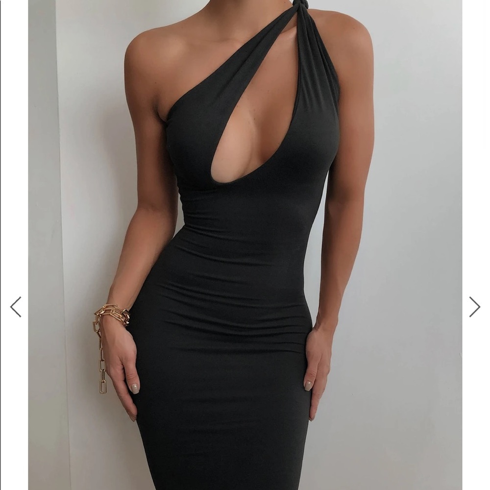 Ariana Midi Dress - Black